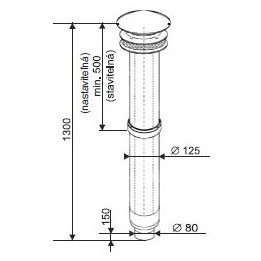 Protherm komínová zostava S4 80mm