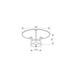 Protherm zakončenie zvislé - strieška SM2  80mm