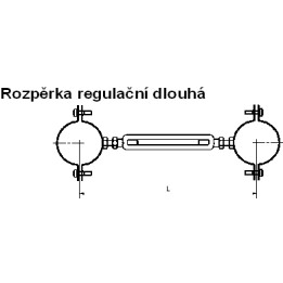 Rozperka plyn. regulačná 1" dlhá